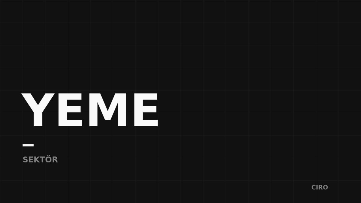 Yeme-İçme Sektörü
